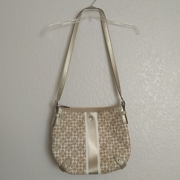 Coach heritage stripe signature C Chelsea hobo crossbody purse - Picture 2 of 10